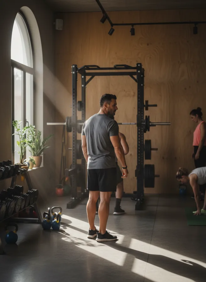 Ritratto del coach Luca Marino in palestra