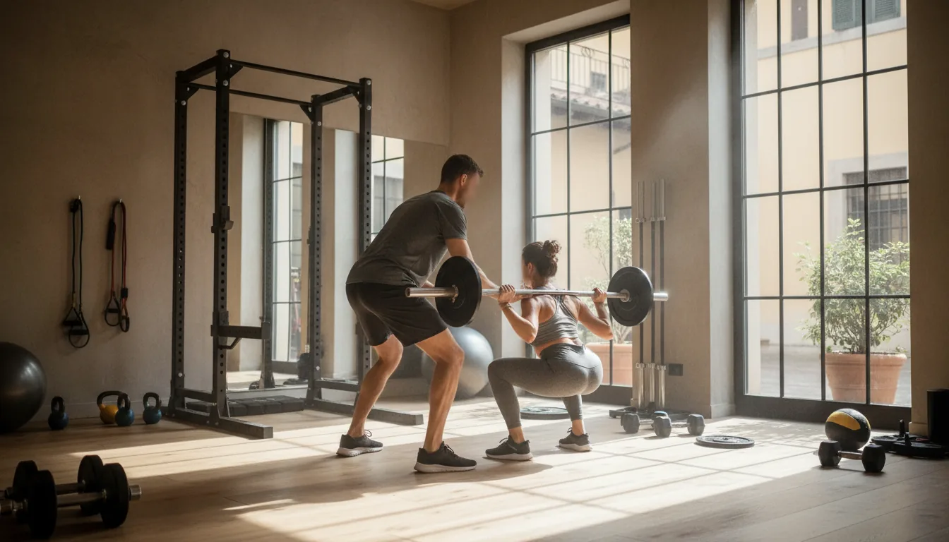 Allenamento personal training in corso