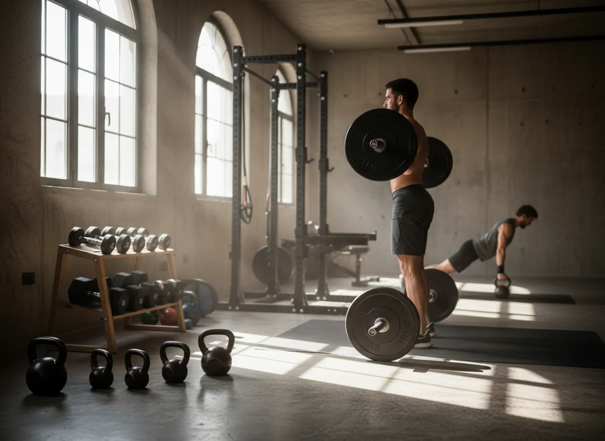 Sessione di allenamento con i pesi