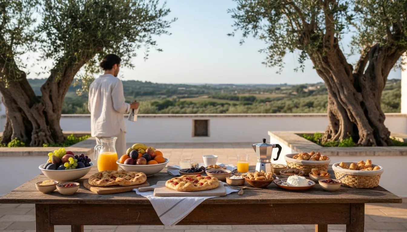 Colazione servita in terrazza