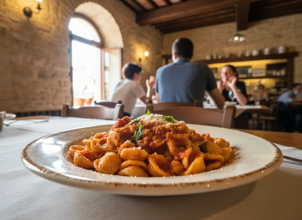 Piatto di orecchiette pugliesi